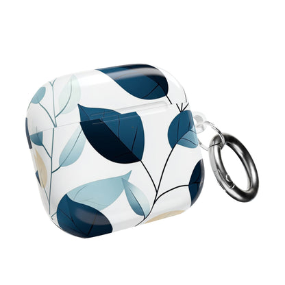 Navy Leaf Veins - AirPods Case