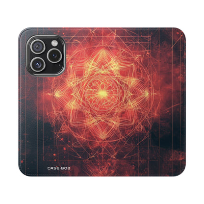 Glowing Mandala - iPhone 15 Pro Case - Wallet