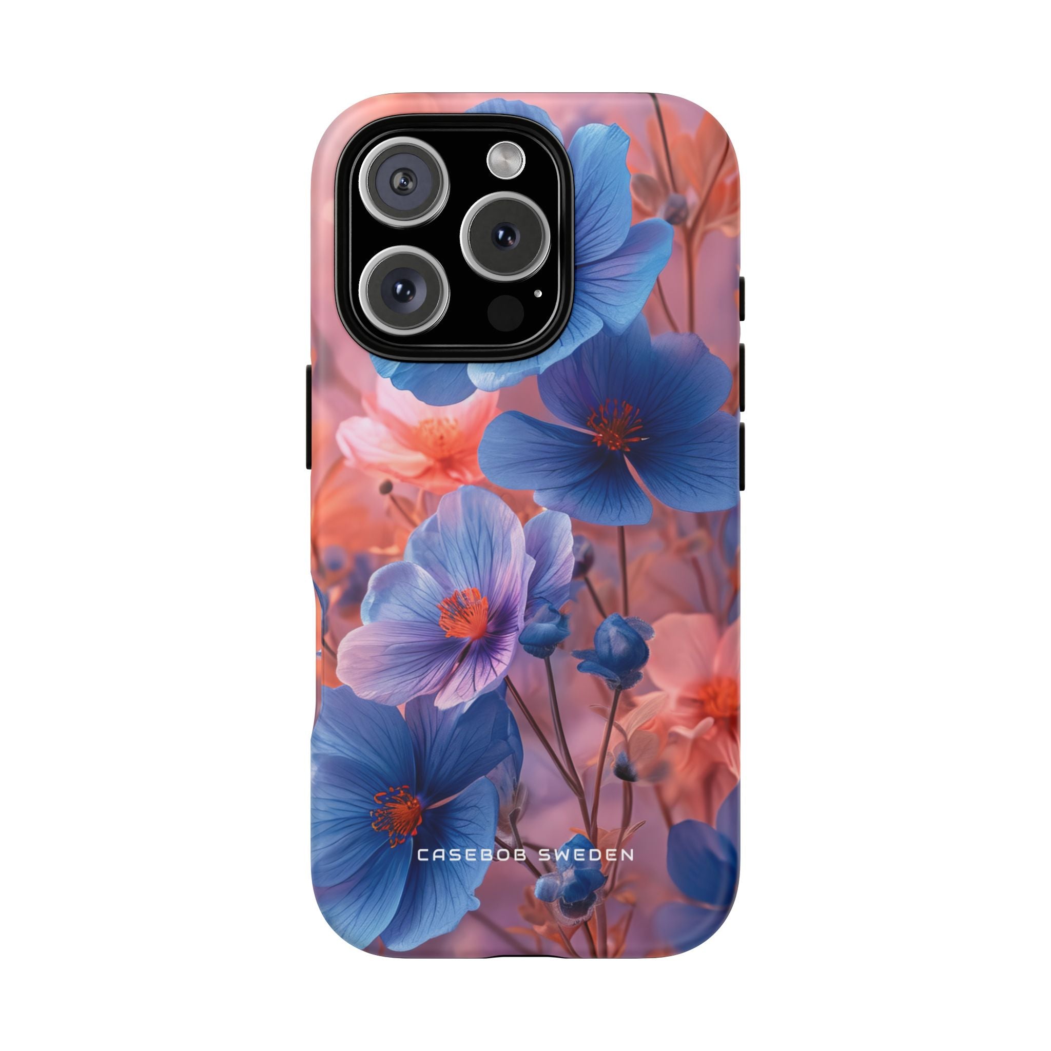 Harmonious Blooming Blues and Pinks iPhone 16 - Tough Phone Case