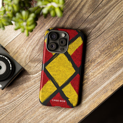 Cracked Diamond Grid iPhone 15 Pro Case - Tough