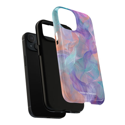 Dreamy Teal Flow - Tough + MagSafe® iPhone 15 Phone Case