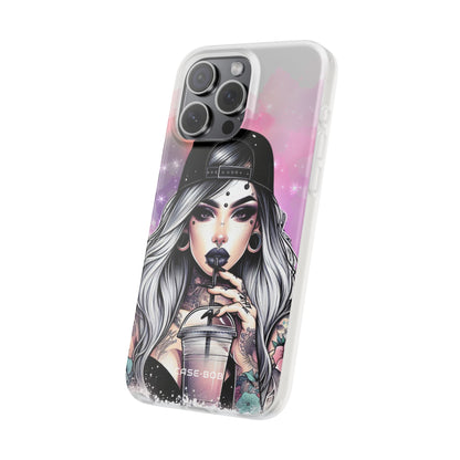 Silver Sip Nebula iPhone 15 Pro Max Case - Soft