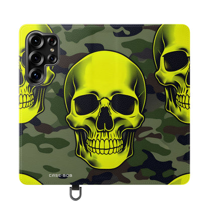 Neon Skull Camo - Samsung S25 Ultra Case - Wallet
