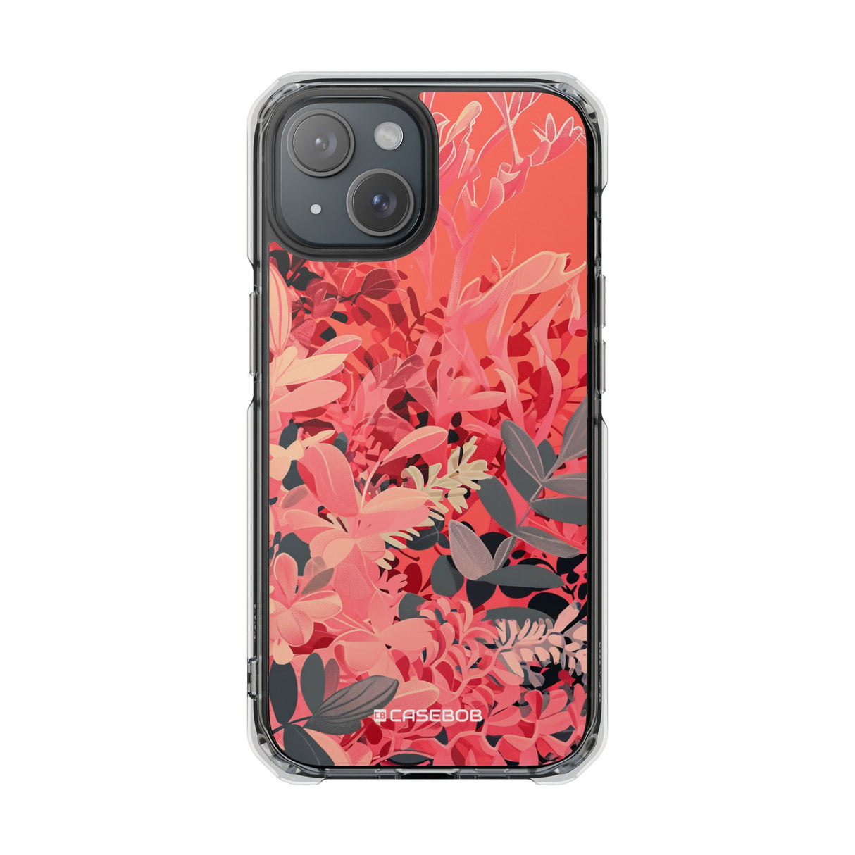 Living Coral Design | Handyhülle für iPhone (Clear Impact Case – magnetisch) 