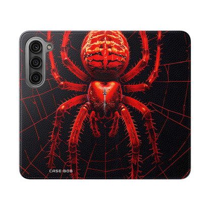 Crimson Spinnenweb - Samsung S23 Case - Portemonnee