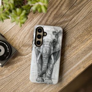 Geometric Elegance: Elephant Reimagined - For Samsung S24