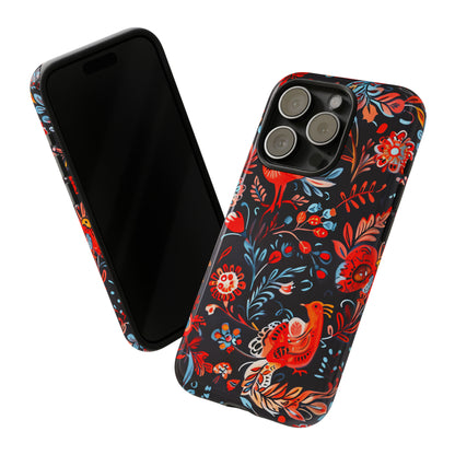 Slavic Myth Firebird & Domovoi - Protective Phone Case