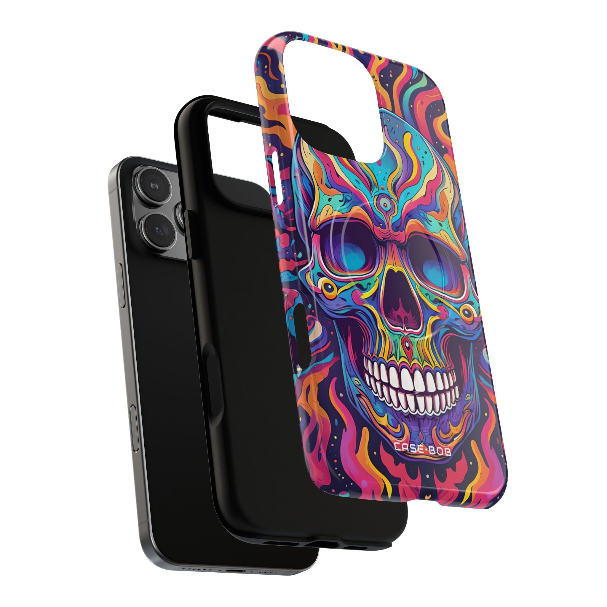 Flaming Skull iPhone 16 Pro Max Case - Tough+