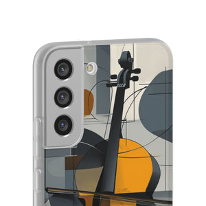 Cello-Abstraktion | Flexible Handyhülle für Samsung Galaxy