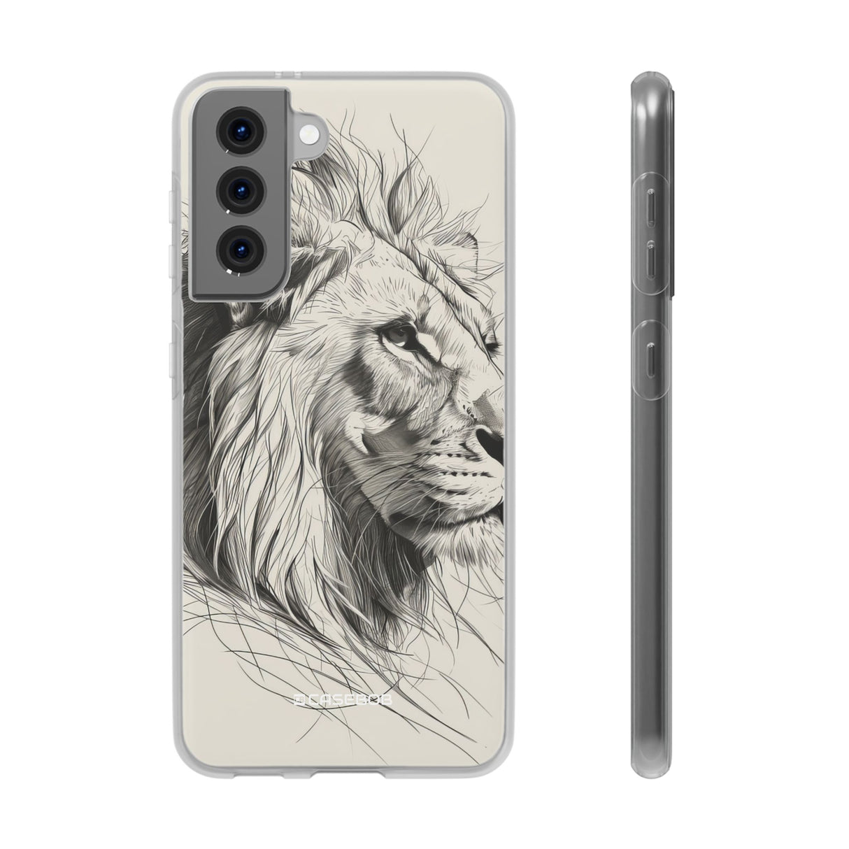 Majestic Linework Lion | Flexible Phone Case for Samsung Galaxy