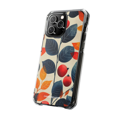 Autumn Nature Pattern - Clear Impact iPhone 14 Phone Case