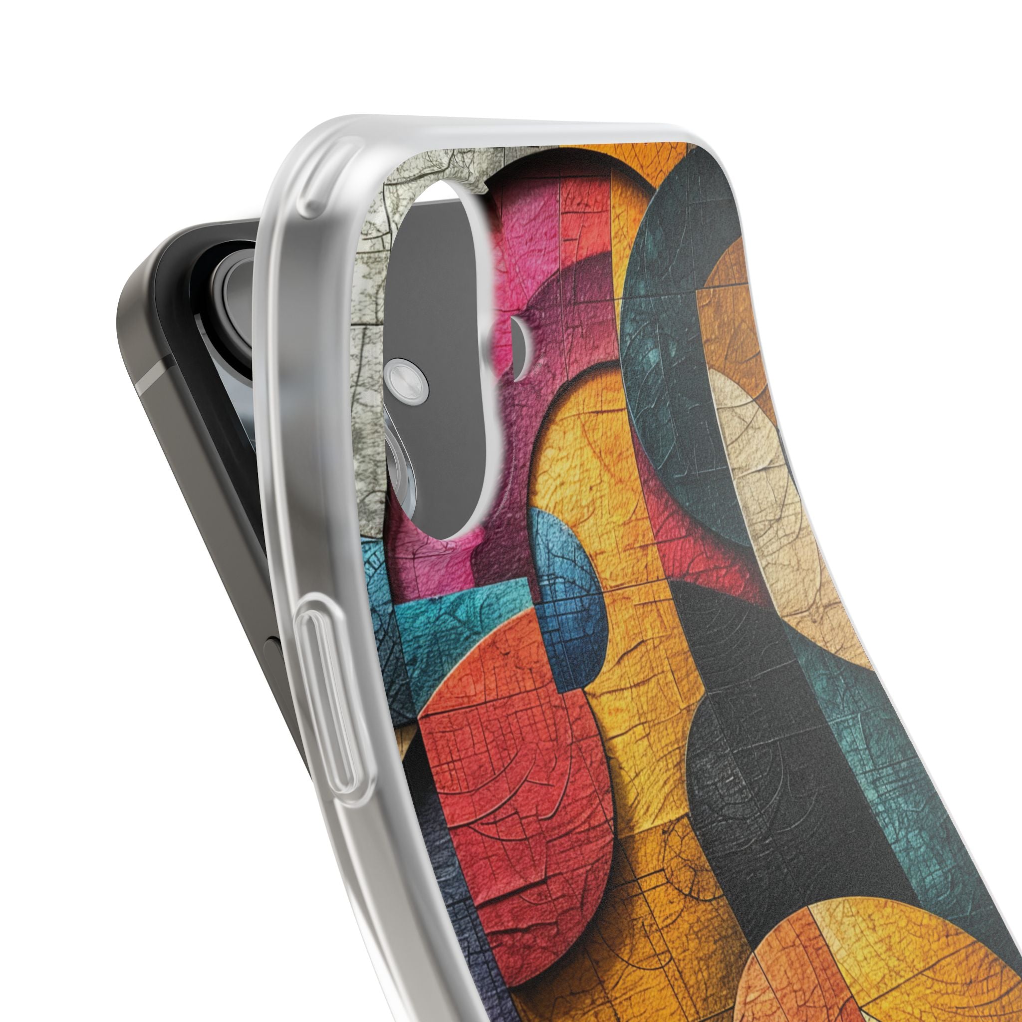 Vibrant Geometric Art - Flexi iPhone 16 Phone Case