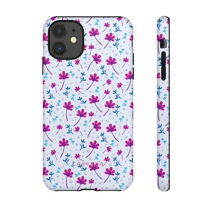 Purple Flower Pattern - Protective Phone Case