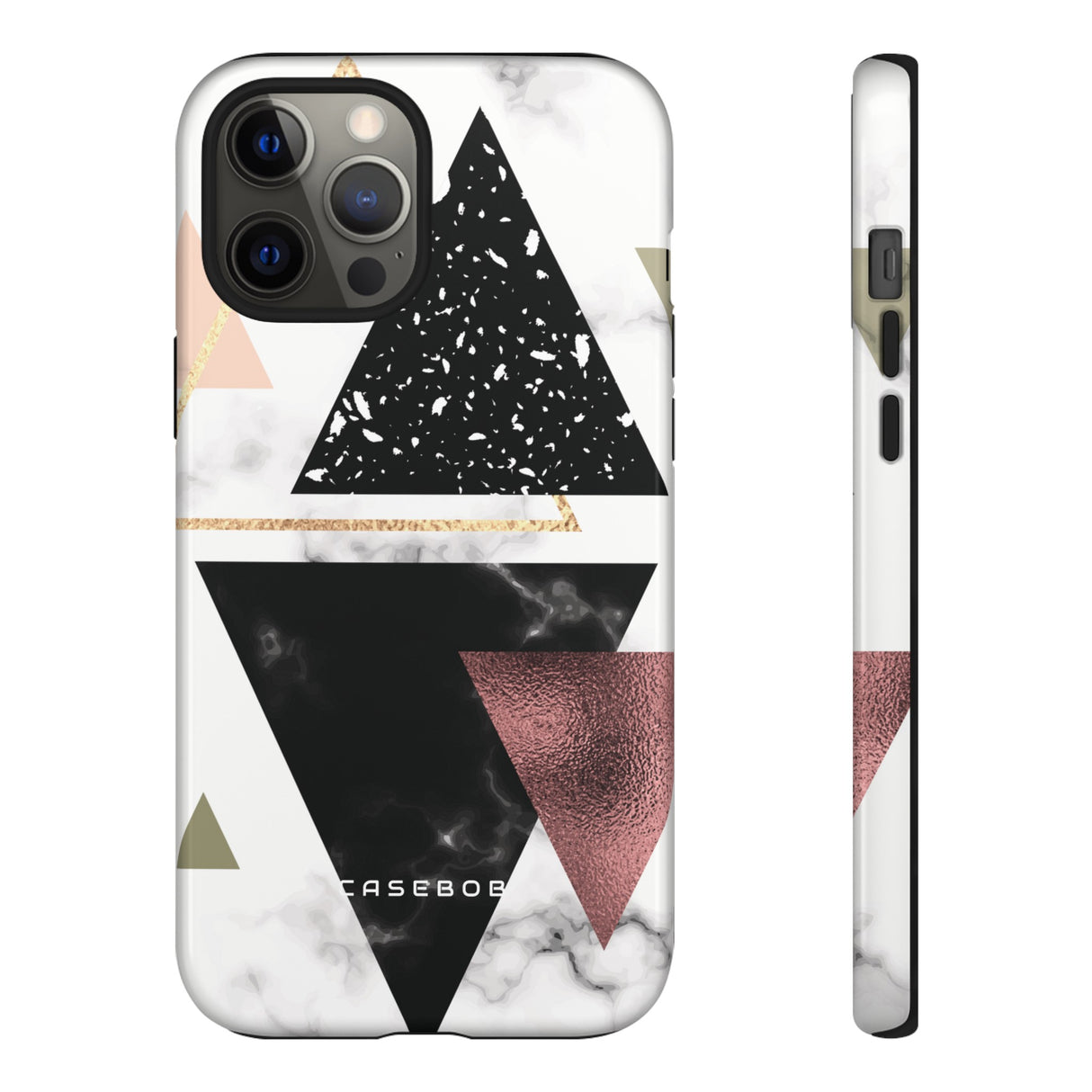 Rose Gold Triangles - Protective Phone Case