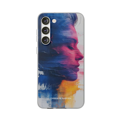 Blue Magenta Portrait - Flexi Samsung S23 Phone Case