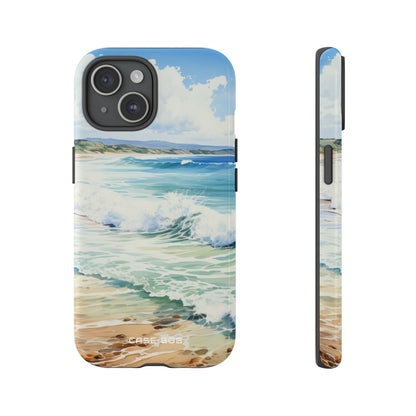 Foamy Wave Breeze iPhone 15 Case - Tough