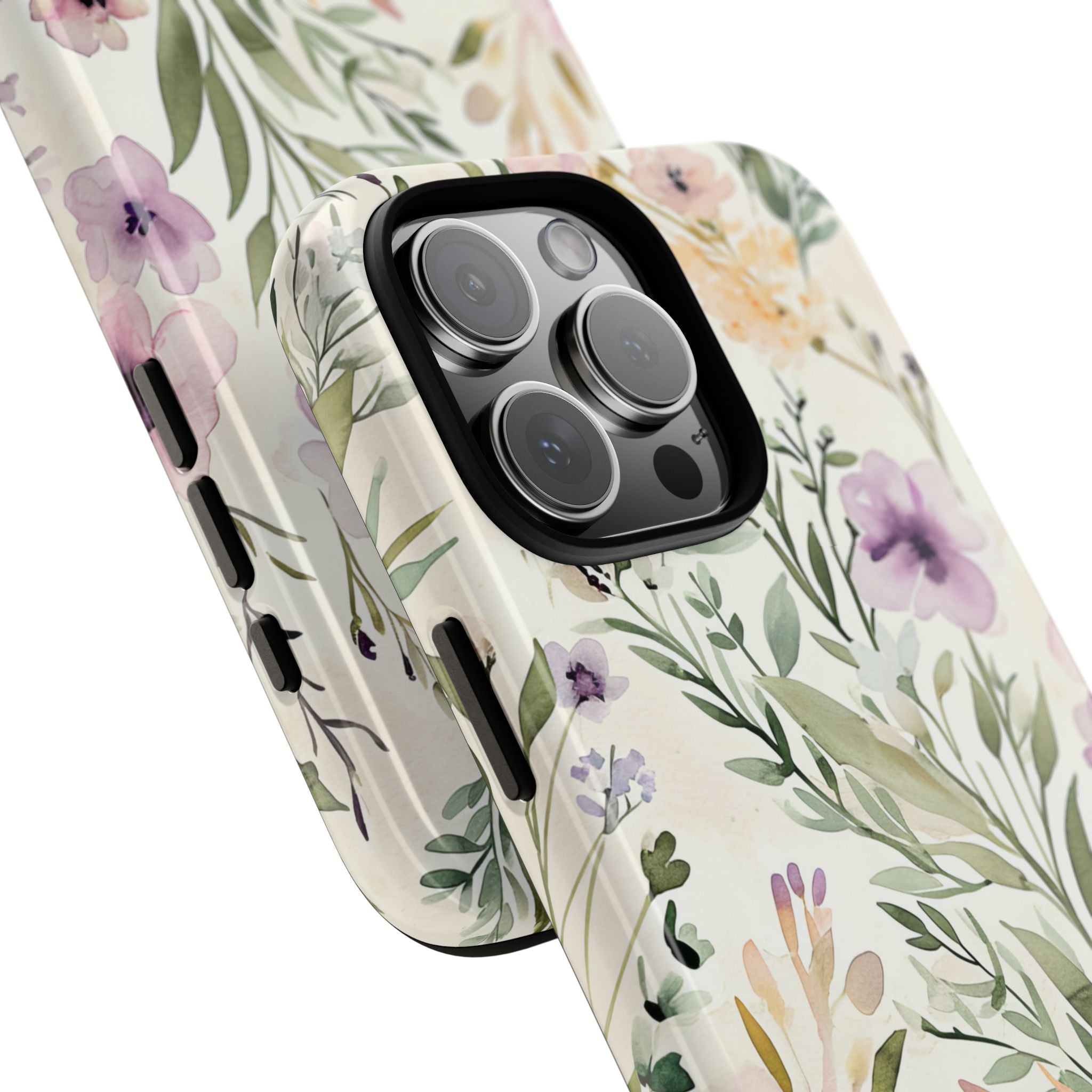 Soft Green Lavender Floral Pattern - Tough iPhone 16 Phone Case