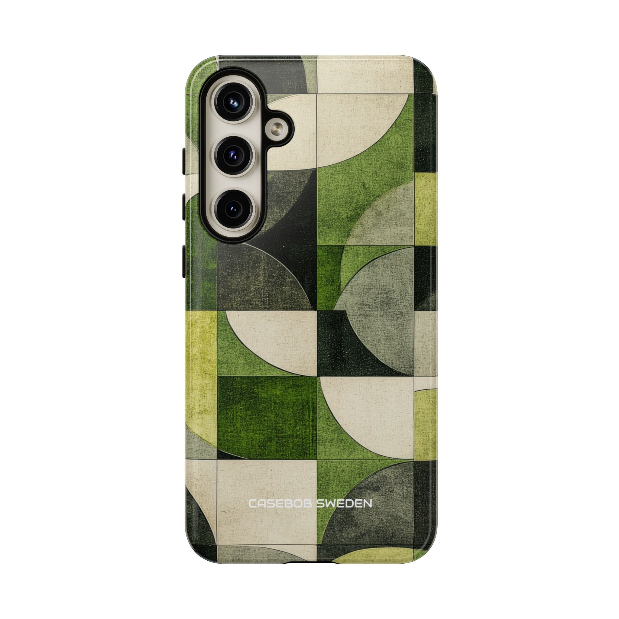 Green Geometric Harmony - Tough Samsung S24 Phone Case