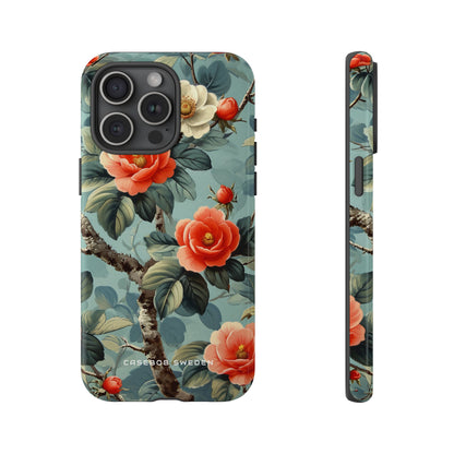 Vintage Floral Romance iPhone 15 - Tough Phone Case