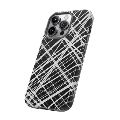 White Line Elegance - Protective Phone Case