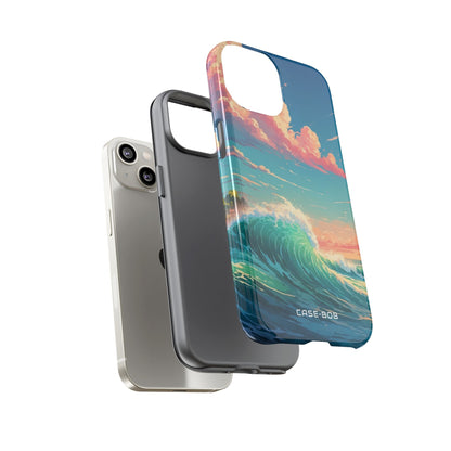 Turquoise Curl iPhone 14 Case - Tough
