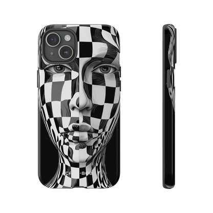 Checkered Face iPhone 15 Plus Case - Tough