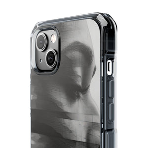 Abstract Glitch Portrait - Phone Case for iPhone (Clear Impact - Magnetic)