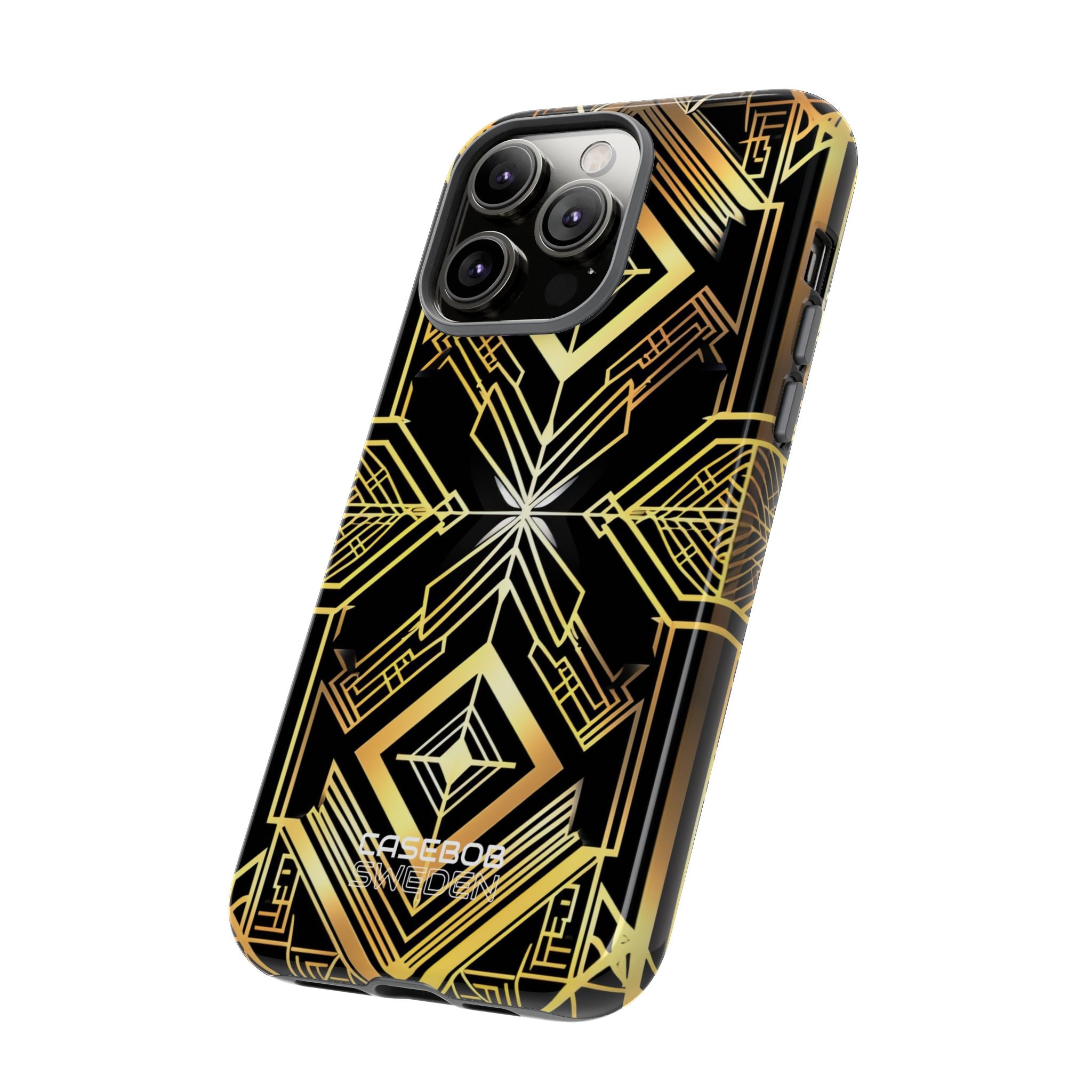 Golden Geometric Symphony iPhone 14 - Tough