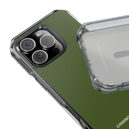 Dark Moss Green | Phone Case for iPhone (Clear Impact Case - Magnetic)