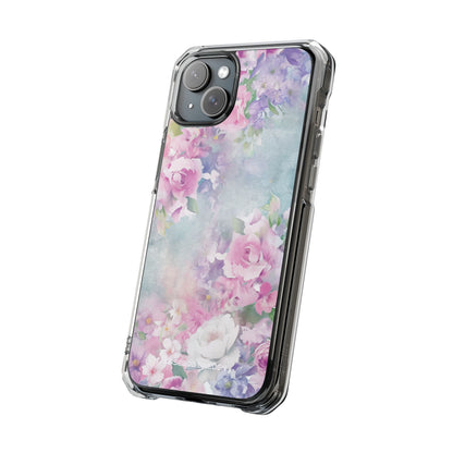 Dreamy Floral Watercolor - Clear Impact iPhone 15 Phone Case