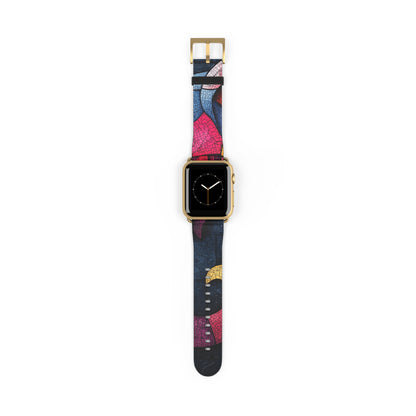 Blue Mosaic Elephant - Watch Band