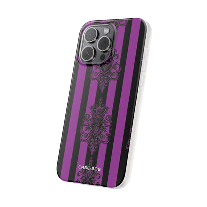 Damask Elegance Purple iPhone 15 Pro Max Case - Soft