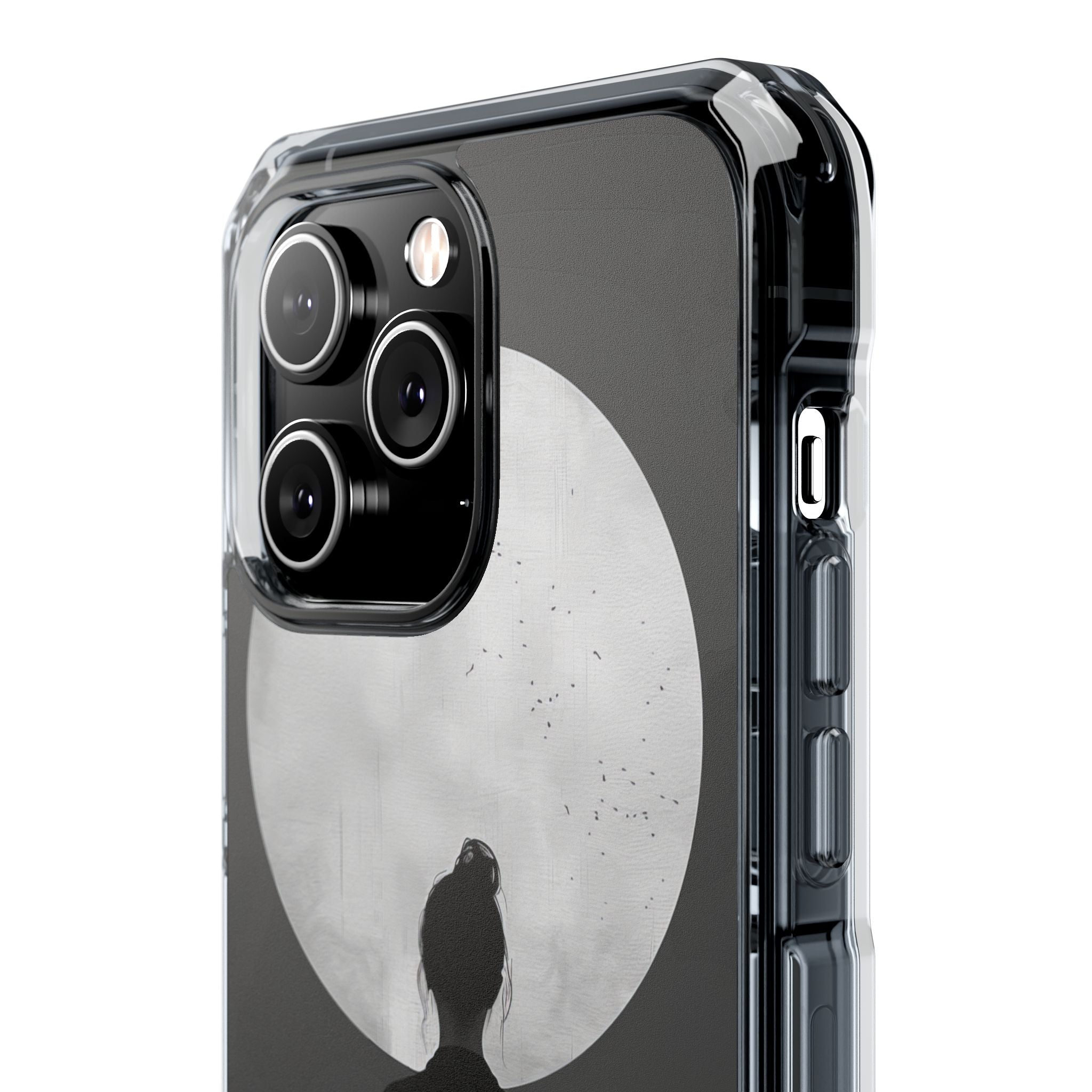 Zen Serenity Moon Reflection iPhone 14 - Clear Impact Phone Case