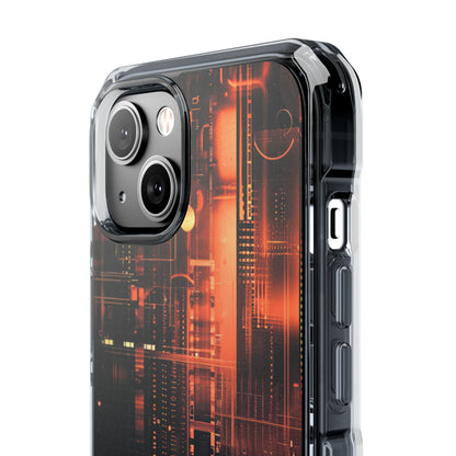 Neon Circuit Dreams iPhone 14 - Impact Clear+
