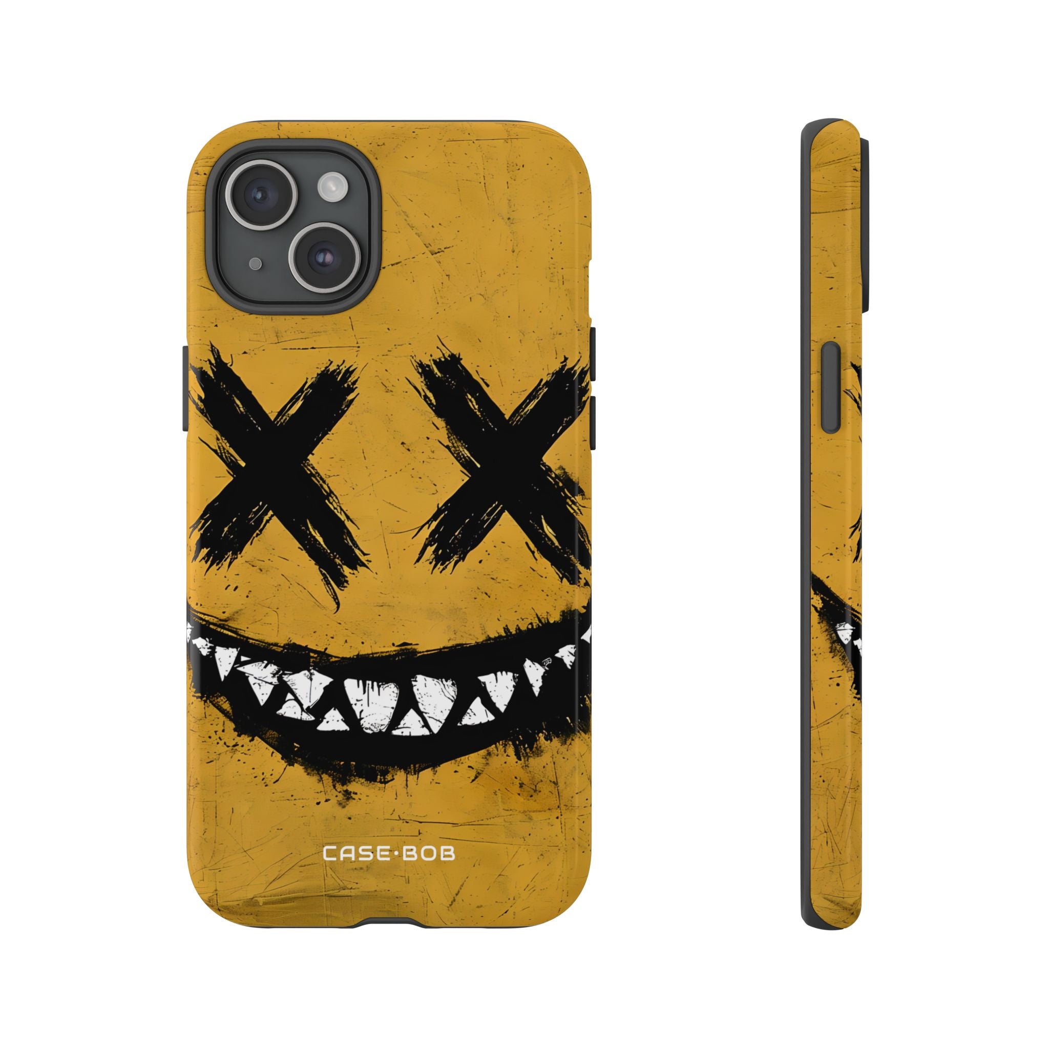 Jagged Smile Yellow iPhone 15 Plus Case - Tough