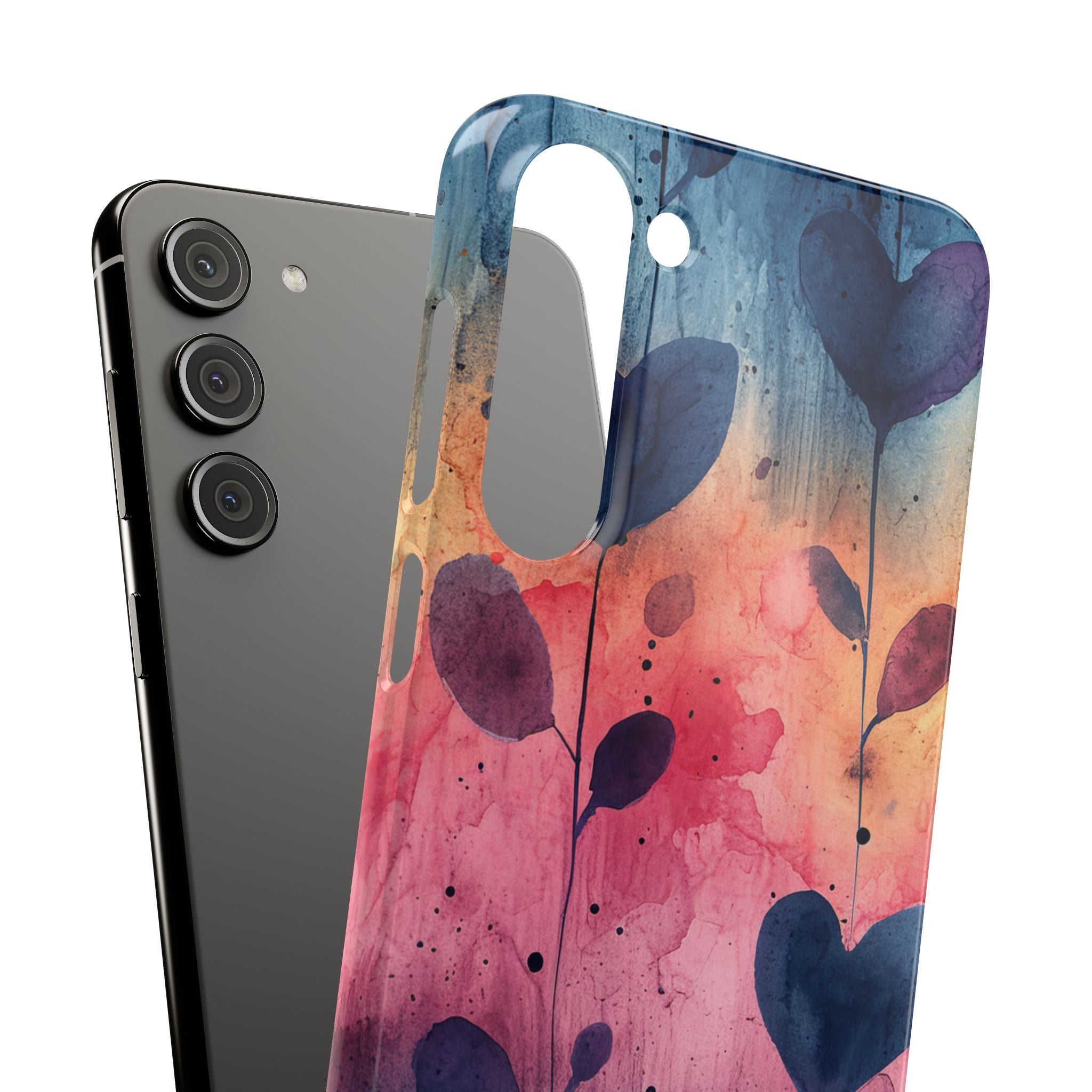 Watercolor Heart Art - Slim Samsung S23 Phone Case