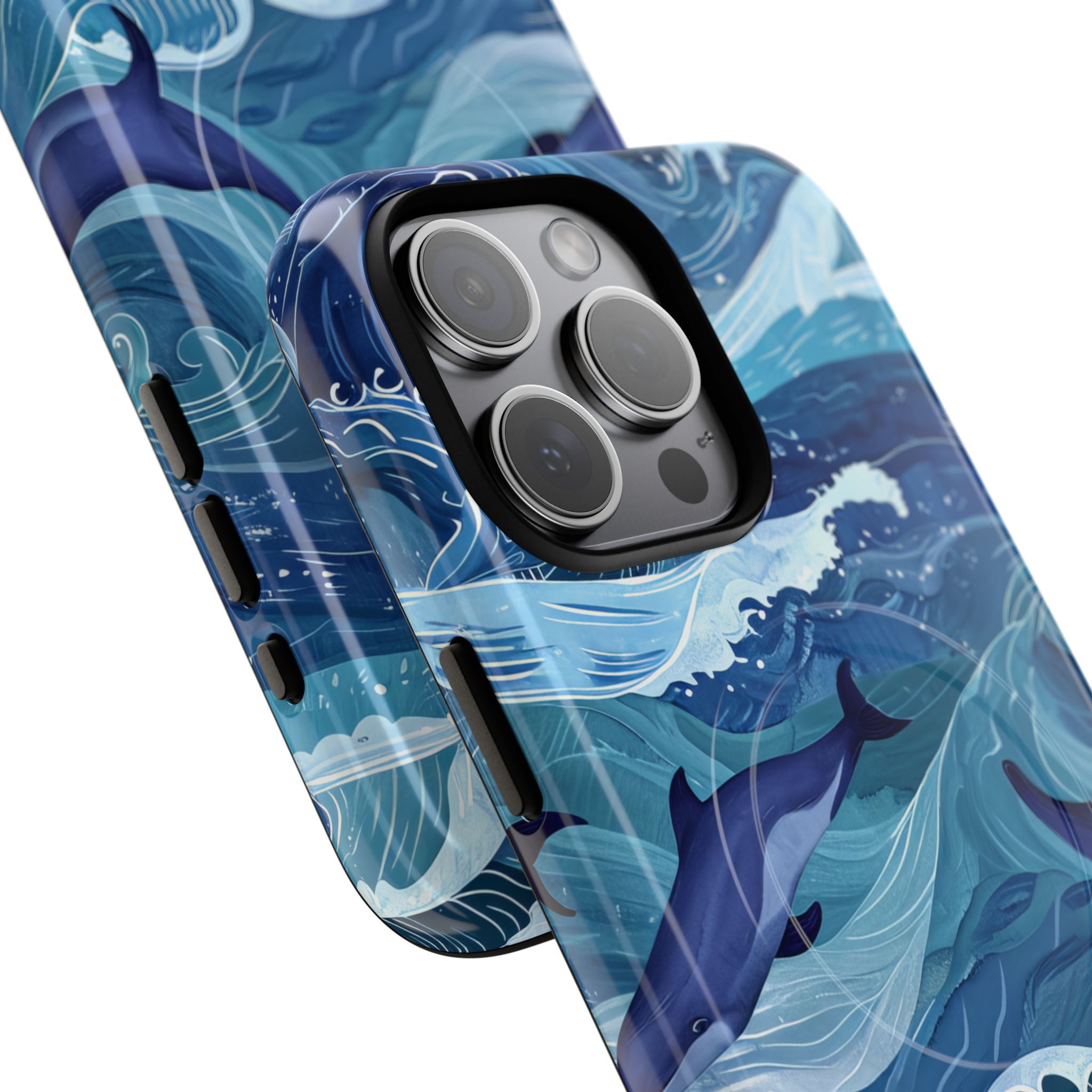 Dolphin Waves iPhone 15 Pro Max Case - Tough+