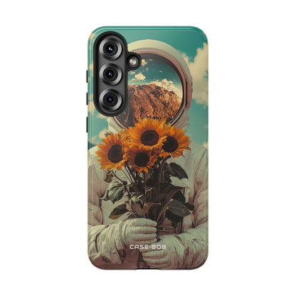 Sunflower Astronaut Samsung S25 Plus Case - Tough