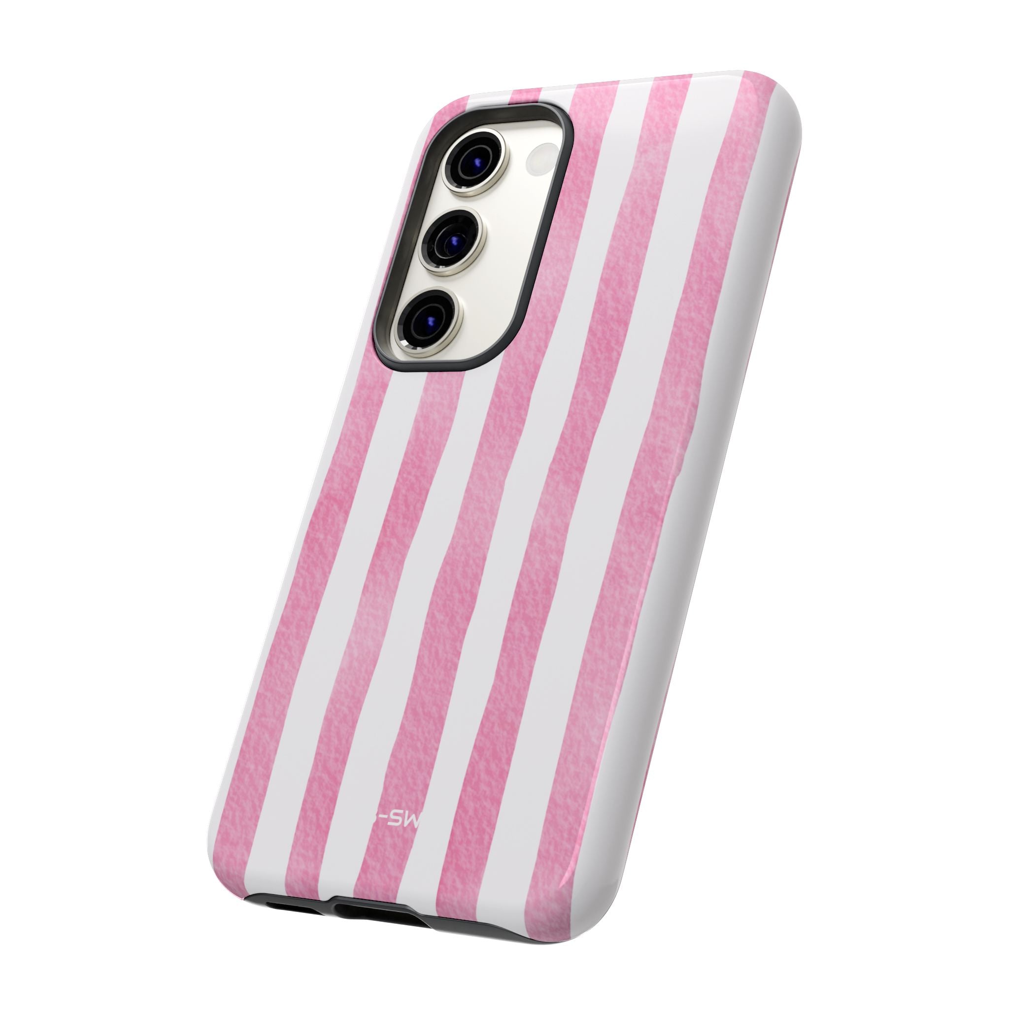 Pink Watercolor Stripes - Samsung Case