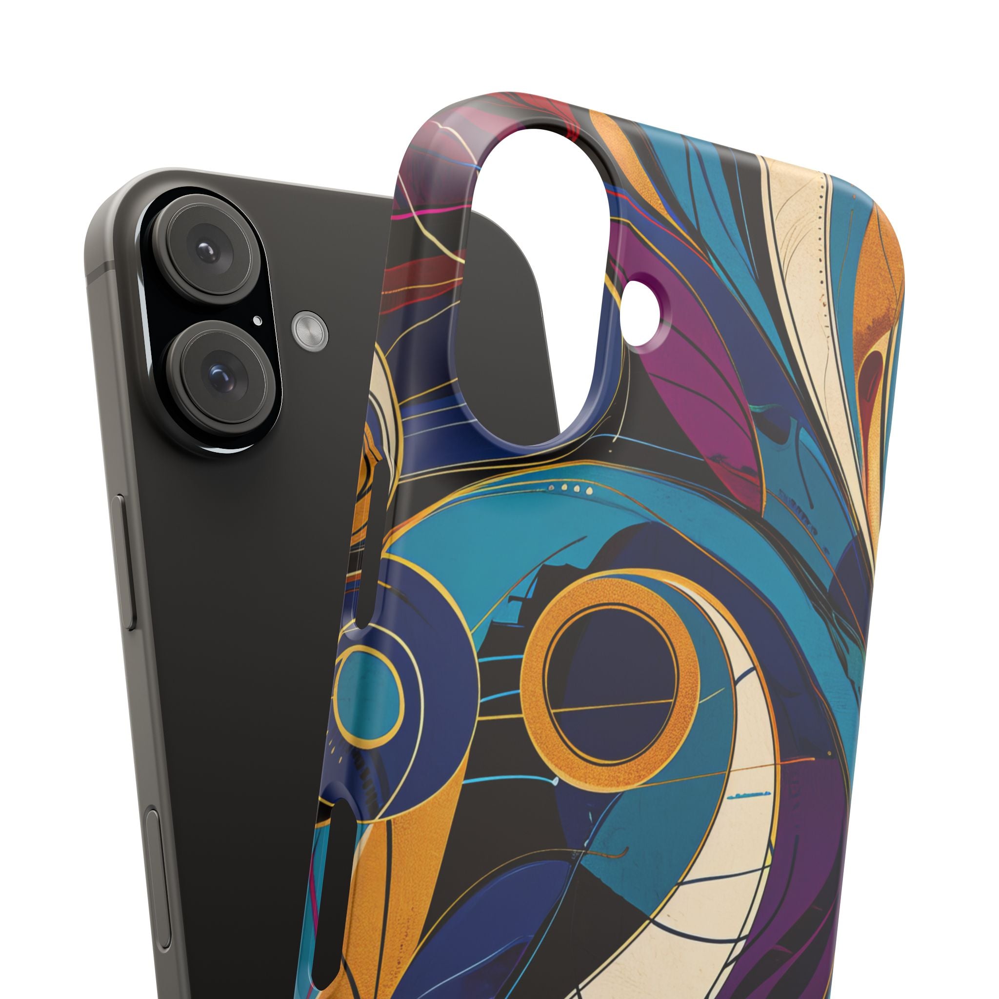 Vintage Vortex Harmony iPhone 16 - Slim Phone Case