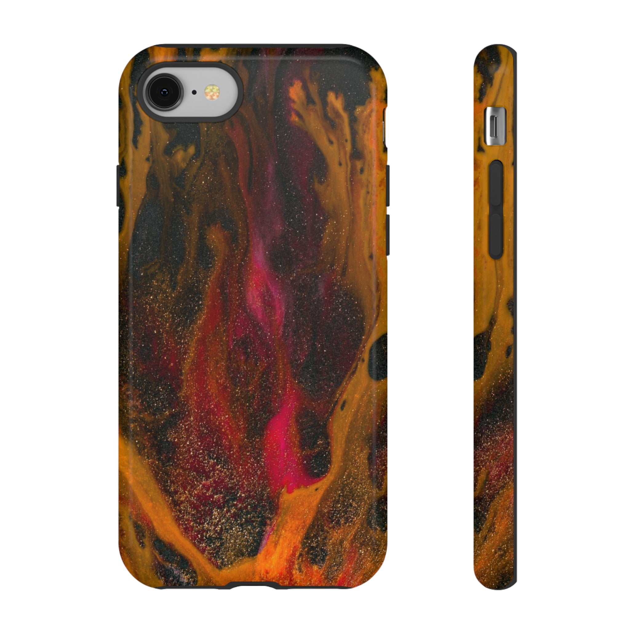 Bon Fire Ink Art iPhone Case (Protective) iPhone 8 Glossy Phone Case