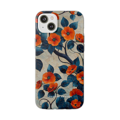 Orange Blossoms Mosaic Harmony iPhone 14 - Flexi Phone Case