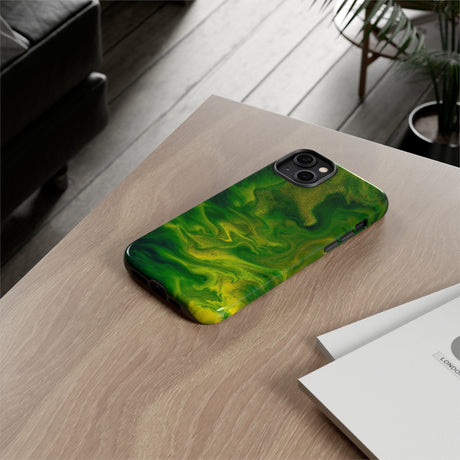 Green Smoke Ink Art iPhone Case (Protective) Phone Case