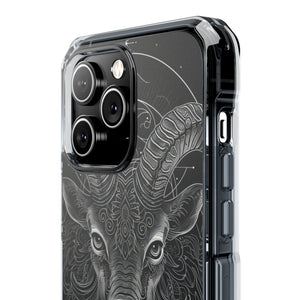 Mystic Ram Mandala - Phone Case for iPhone (Clear Impact - Magnetic)