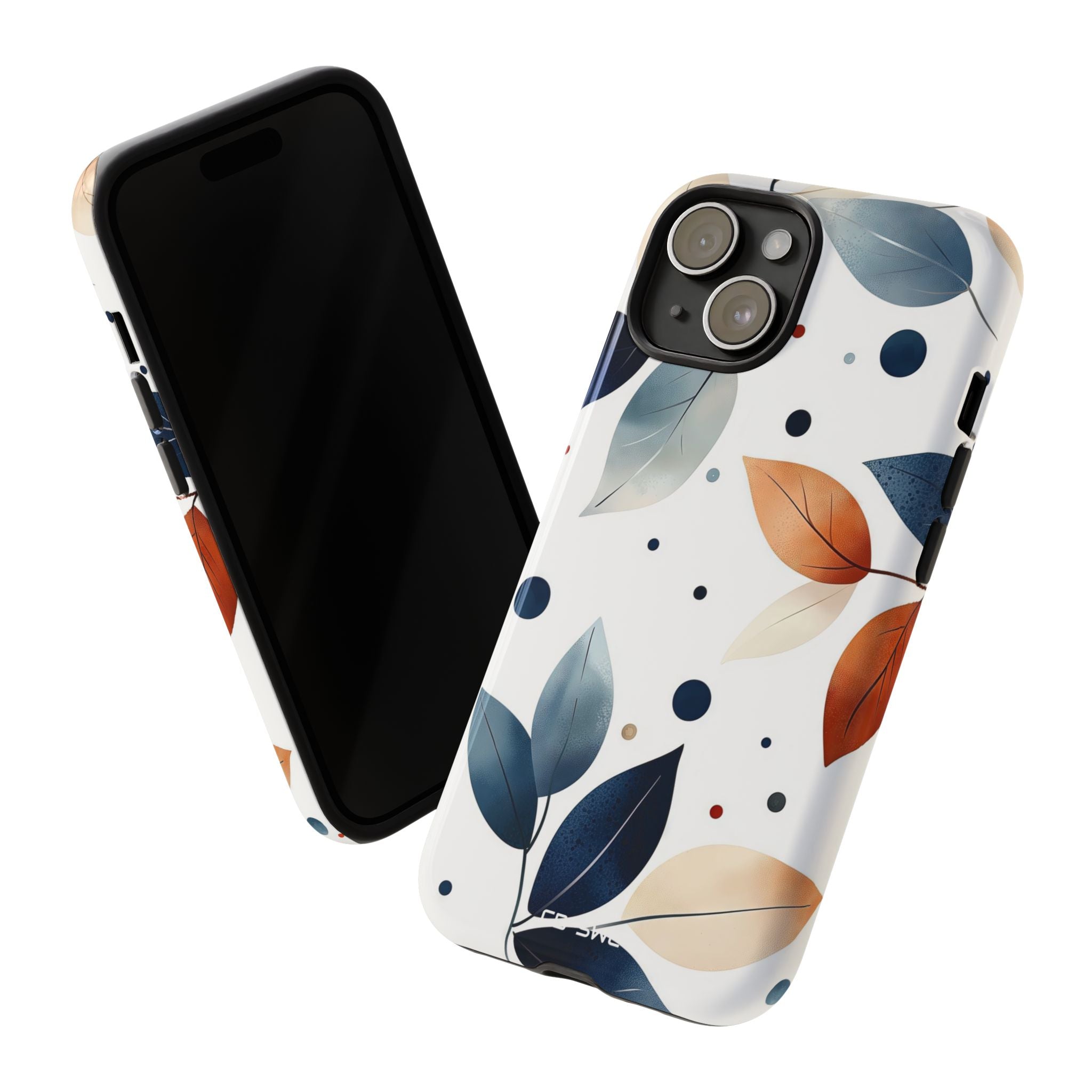 Leaves And Circles - iPhone Case