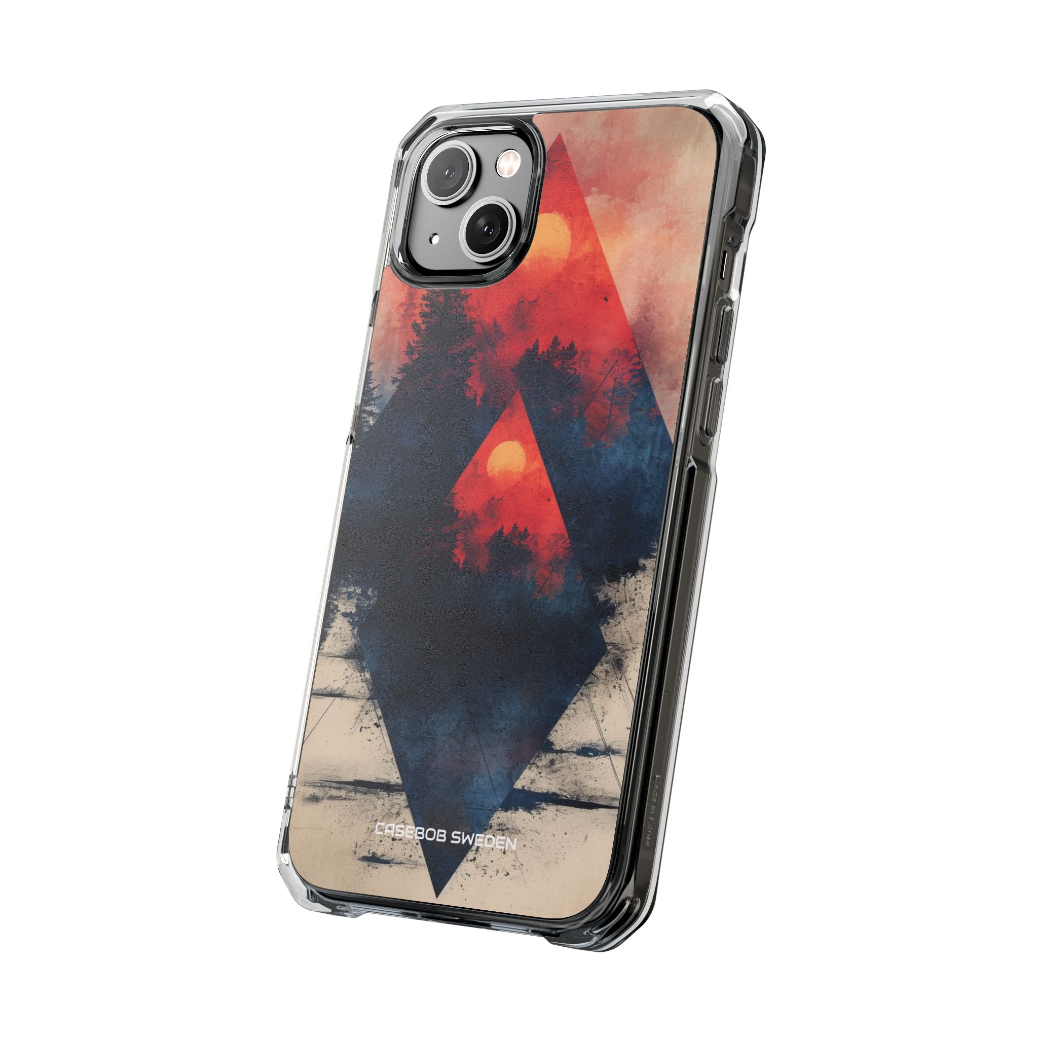 Red Sky Serenity - Clear Impact iPhone 14 Phone Case