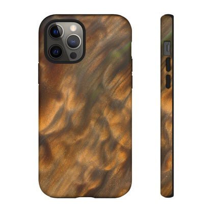 Gold Sand Ink Art iPhone Case (Protective) iPhone 12 Pro Matte Phone Case