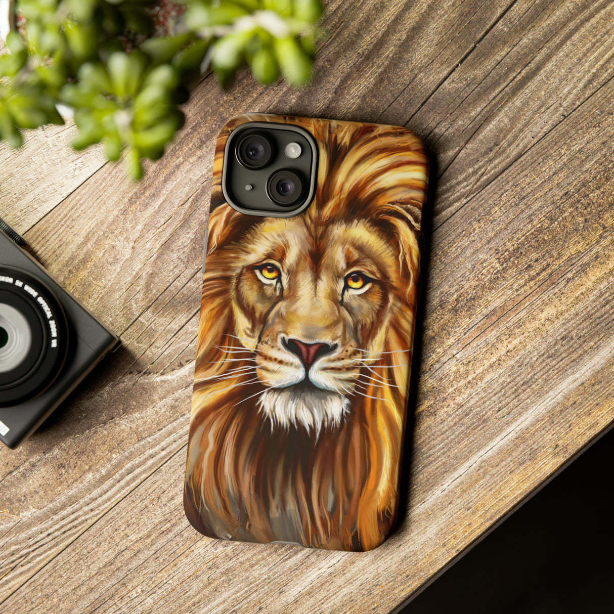 Lion head Digital Painting - Protective Phone Case