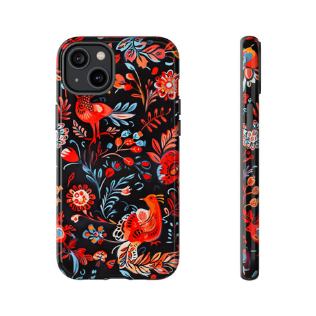 Slavic Myth Firebird & Domovoi - Protective Phone Case