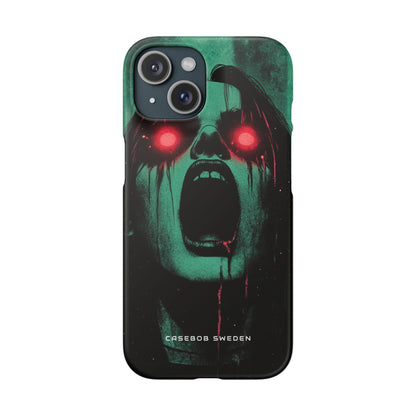 Haunting Glow of Gothic Eyes iPhone 15 - Slim Phone Case